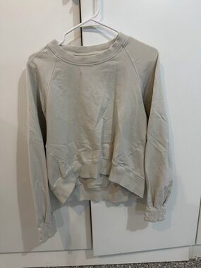 lululemon athletica Cropped Crew Sweatshirt - Light Beige